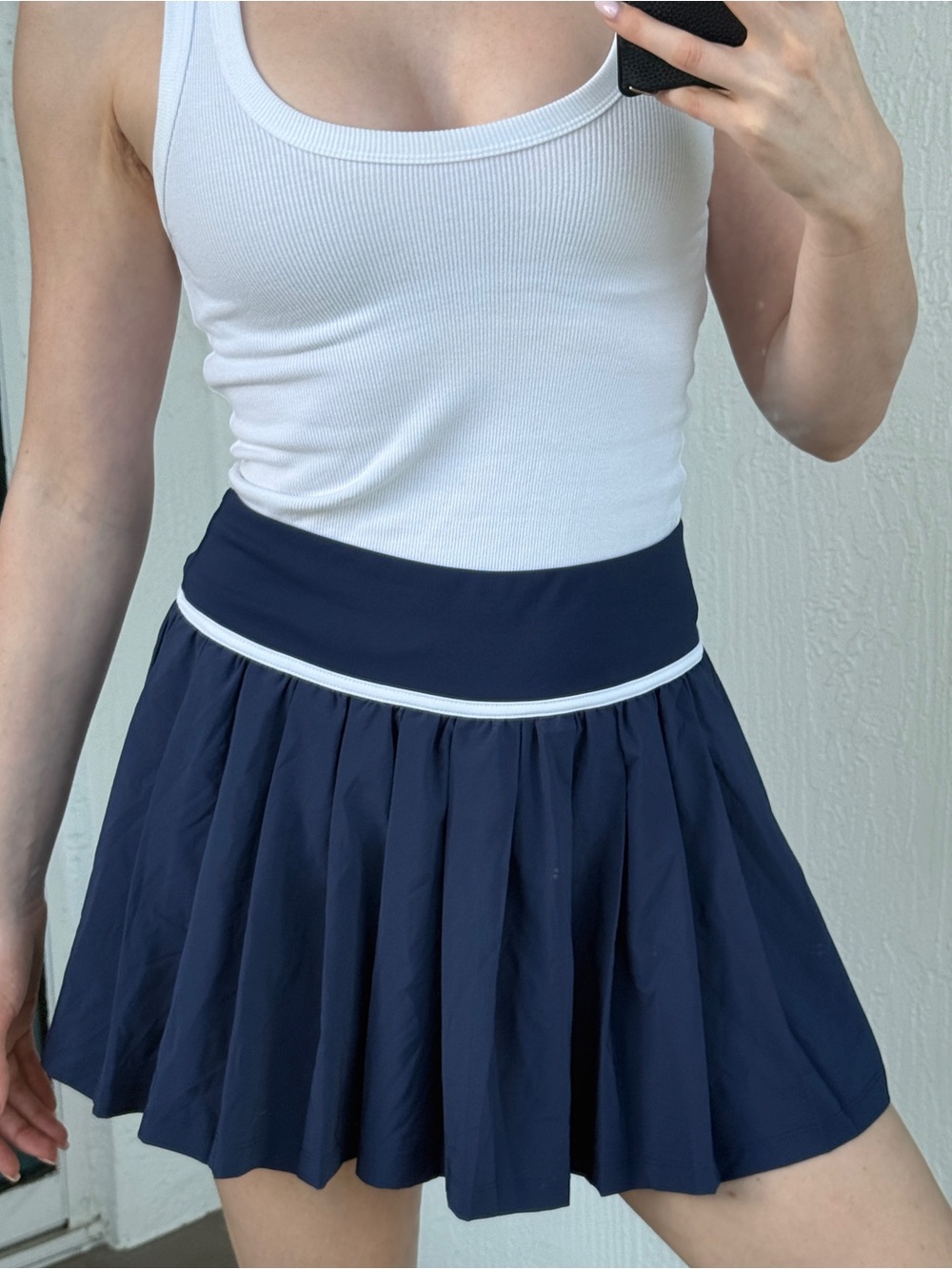 Reflex Navy Tennis Skort with White Trim